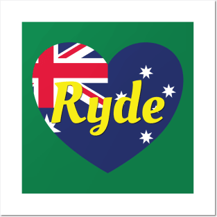 Ryde NSW Australia Australian Flag Heart Posters and Art